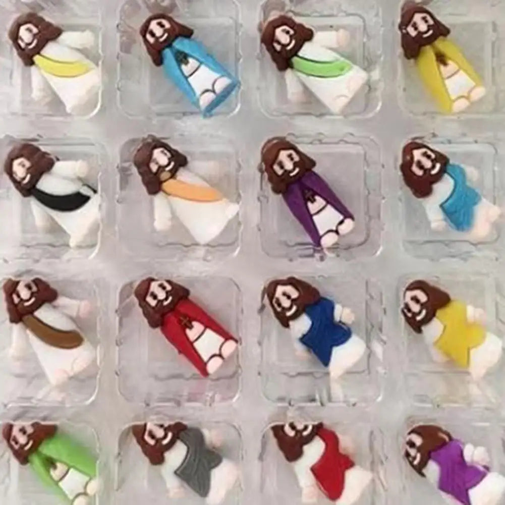 Mini Jesus Figurines Set,Christmas Advent Calendar,24Pcs,Tiny Jesus Doll Statue,Easter Egg Stuffers Religious Gifts