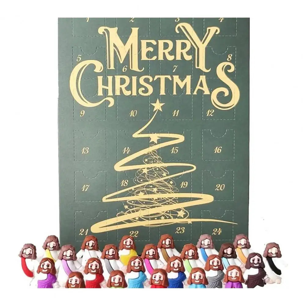 Mini Jesus Figurines Set,Christmas Advent Calendar,24Pcs,Tiny Jesus Doll Statue,Easter Egg Stuffers Religious Gifts